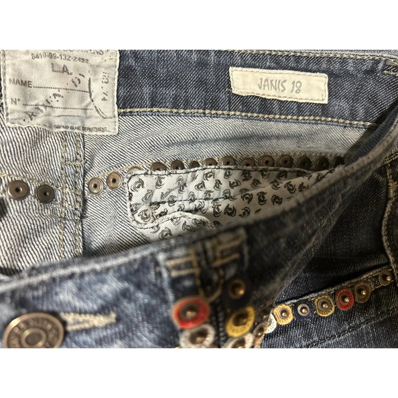 RARE Taverniti Janis 18 Jeans Medium Wash Colorful Embellished Bootcut Size 31 - Picture 3 of 6
